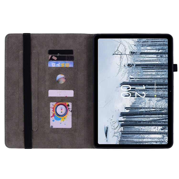 For Nokia T21 Butterfly Rose Embossed Leather Tablet Case(Rose Red) - Honor Cases by PMC TechLife | Online Shopping South Africa | PMC TechLife | Buy Now Pay Later Mobicred