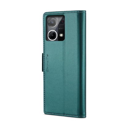 For OPPO Reno7 4G Indonesia/F21 Pro 4G/Reno8 4G CaseMe 023 Butterfly Buckle Litchi Texture RFID Anti-theft Leather Phone Case(Pearly Blue) - OPPO Cases by CaseMe | Online Shopping South Africa | PMC Jewellery | Buy Now Pay Later Mobicred