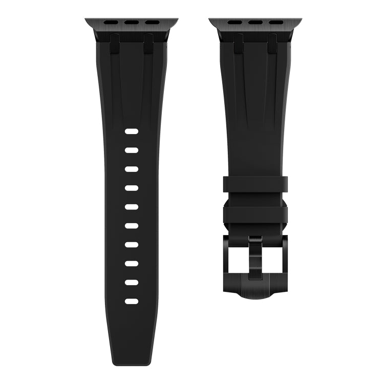 AP Silicone Watch Band For Apple Watch SE 2023 40mm(Black Black) - Watch Bands by PMC Jewellery | Online Shopping South Africa | PMC Jewellery