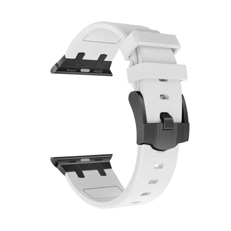 AP Silicone Watch Band For Apple Watch Ultra 2 49mm(Black White) - Watch Bands by PMC TechLife | Online Shopping South Africa | PMC TechLife