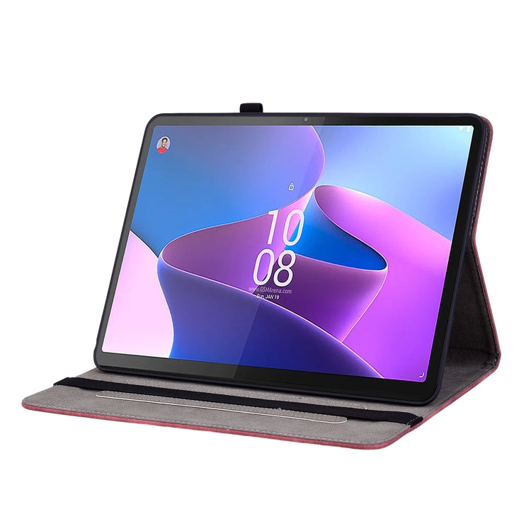 For Lenovo Tab P11 Gen 2 11.5 Butterfly Rose Embossed Leather Tablet Case(Red) - Lenovo by PMC TechLife | Online Shopping South Africa | PMC TechLife | Buy Now Pay Later Mobicred