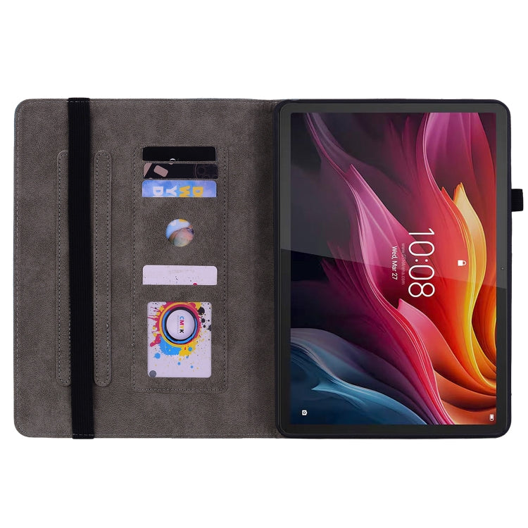 For Lenovo Tab K11 Plus Butterfly Rose Embossed Leather Tablet Case(Green) - Lenovo by PMC TechLife | Online Shopping South Africa | PMC TechLife | Buy Now Pay Later Mobicred