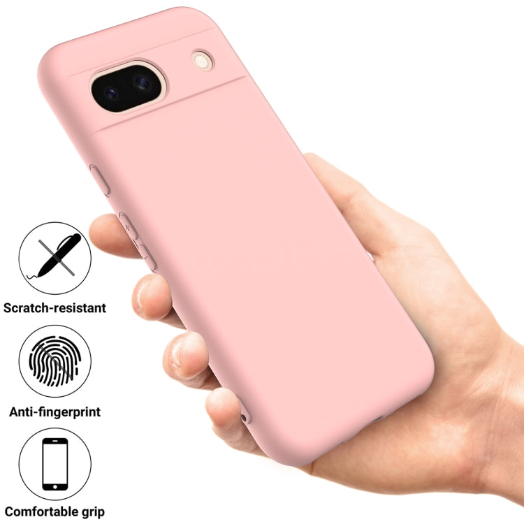 For Google Pixel 8a Pure Color Liquid Silicone Shockproof Phone Case(Pink) - free shipping - PMC TechLife - Order now!