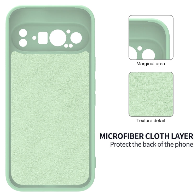 For Google Pixel 9 Pro Pure Color Liquid Silicone Shockproof Phone Case(Green) - Google Cases by PMC TechLife | Online Shopping South Africa | PMC TechLife | Buy Now Pay Later Mobicred