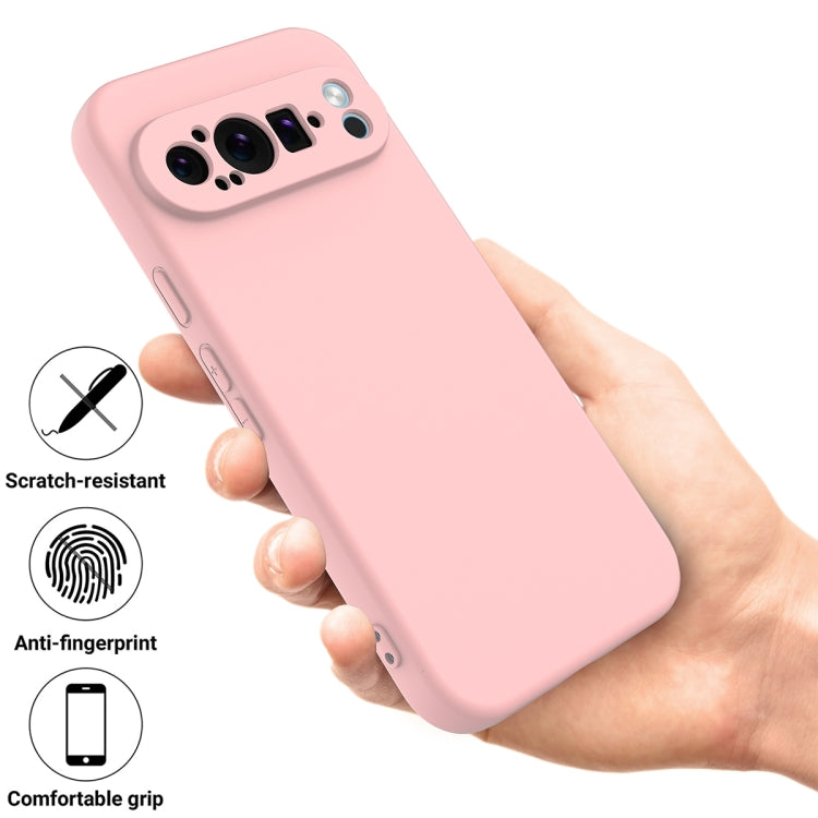 For Google Pixel 9 Pro XL Pure Color Liquid Silicone Shockproof Phone Case(Pink) - Google Cases by PMC TechLife | Online Shopping South Africa | PMC TechLife | Buy Now Pay Later Mobicred