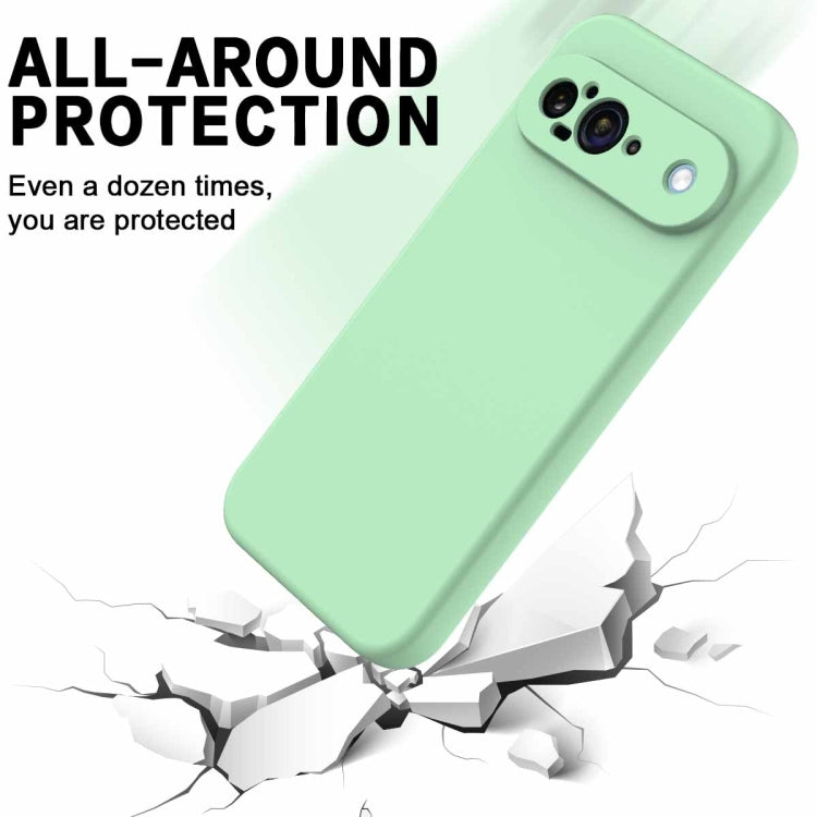 For Google Pixel 9 Pure Color Liquid Silicone Shockproof Phone Case(Green) - Google Cases by PMC Jewellery | Online Shopping South Africa | PMC Jewellery | Buy Now Pay Later Mobicred