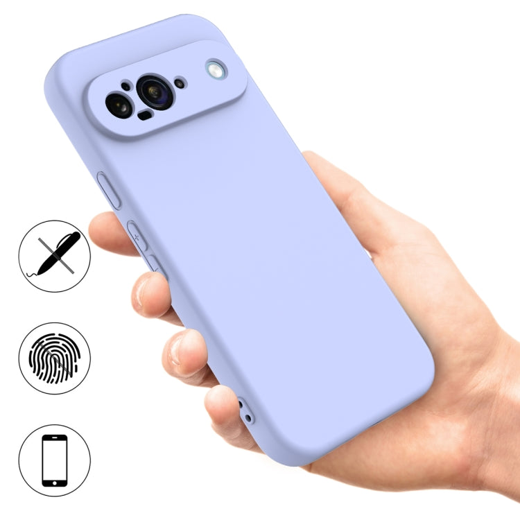 For Google Pixel 9 Pure Color Liquid Silicone Shockproof Phone Case(Purple) - Google Cases by PMC Jewellery | Online Shopping South Africa | PMC Jewellery | Buy Now Pay Later Mobicred