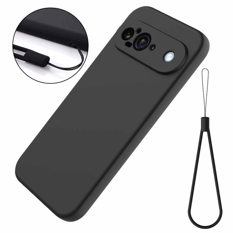 For Google Pixel 9 Pure Color Liquid Silicone Shockproof Phone Case(Black) - Google Cases by PMC TechLife | Online Shopping South Africa | PMC TechLife | Buy Now Pay Later Mobicred