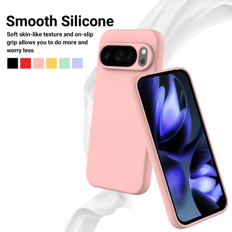 For Google Pixel 10 Pro XL Pure Color Liquid Silicone Shockproof Phone Case(Pink) - free shipping - PMC TechLife - Order now!