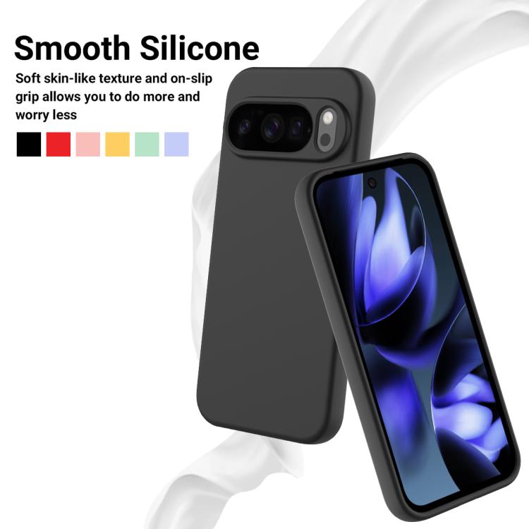 For Google Pixel 10 Pro XL Pure Color Liquid Silicone Shockproof Phone Case(Black) - free shipping - PMC TechLife - Order now!