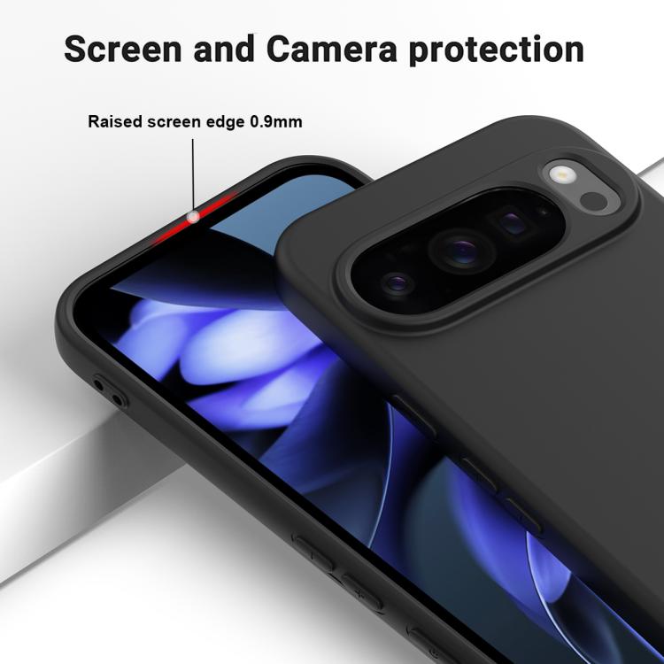 For Google Pixel 10 Pro XL Pure Color Liquid Silicone Shockproof Phone Case(Black) - free shipping - PMC TechLife - Order now!