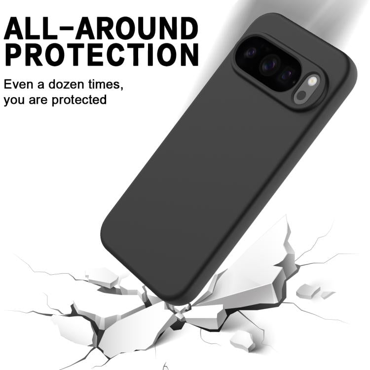 For Google Pixel 10 Pro XL Pure Color Liquid Silicone Shockproof Phone Case(Black) - free shipping - PMC TechLife - Order now!