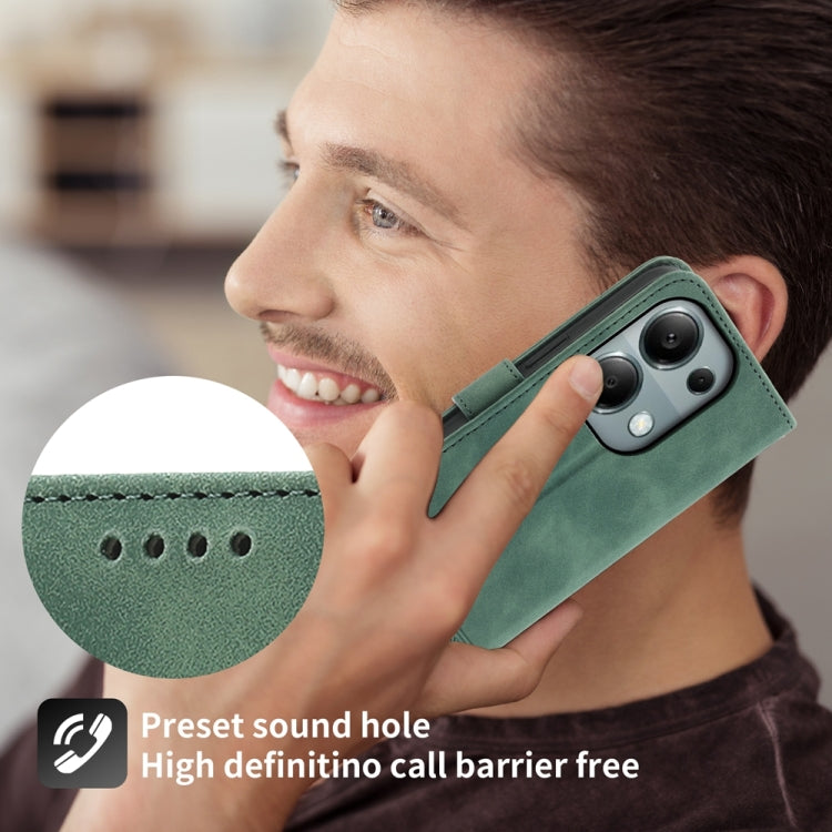 For Xiaomi Redmi Note 13 Pro 4G Dierfeng Dream Line TPU + PU Leather Phone Case(Green) - Note 13 Pro Cases by PMC TechLife | Online Shopping South Africa | PMC TechLife | Buy Now Pay Later Mobicred