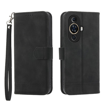 For Huawei nova 11 Dierfeng Dream Line TPU + PU Leather Phone Case(Black) - Huawei Cases by PMC Jewellery | Online Shopping South Africa | PMC Jewellery | Buy Now Pay Later Mobicred