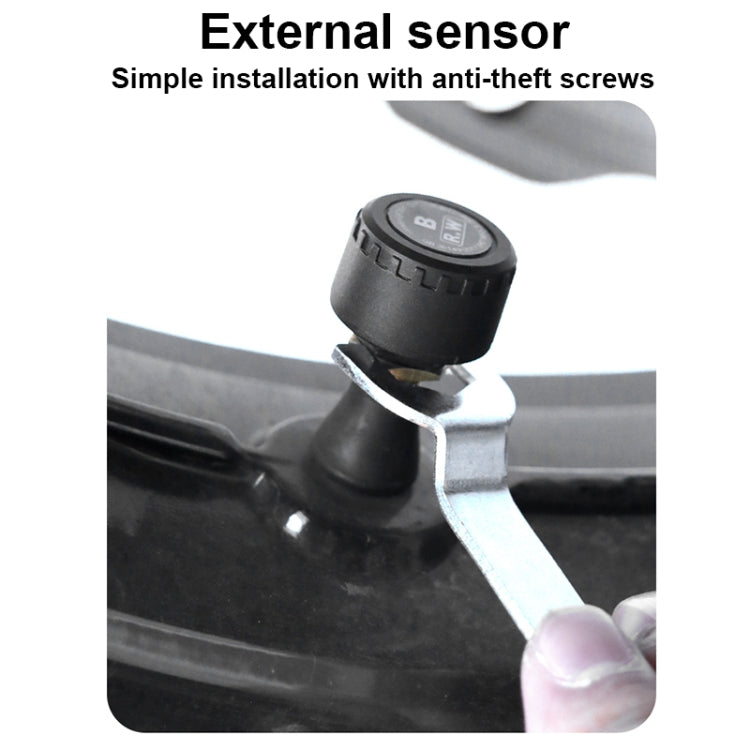 Front Wheel Tire Pressure Temperature Monitoring Sensor(Black) - Electrical System by PMC TechLife | Online Shopping South Africa | PMC TechLife | Buy Now Pay Later Mobicred