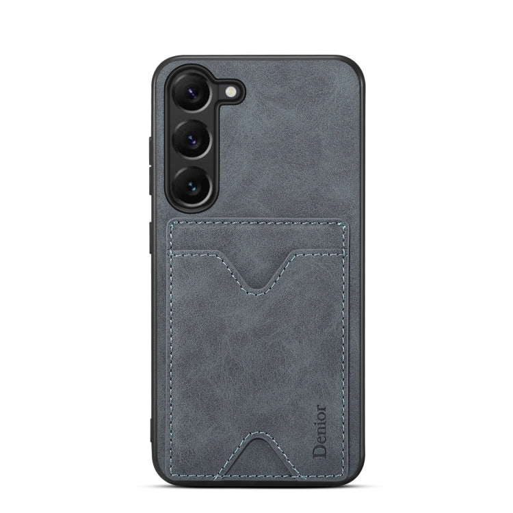 For Samsung Galaxy S24 5G Denior PU Back Cover Card Slot Holder Phone Case(Grey) - Galaxy S24 5G Cases by Denior | Online Shopping South Africa | PMC Jewellery | Buy Now Pay Later Mobicred