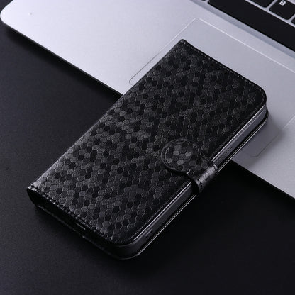 For Google Pixel 9 Honeycomb Dot Texture Leather Phone Case(Black) - Google Cases by PMC Jewellery | Online Shopping South Africa | PMC Jewellery | Buy Now Pay Later Mobicred