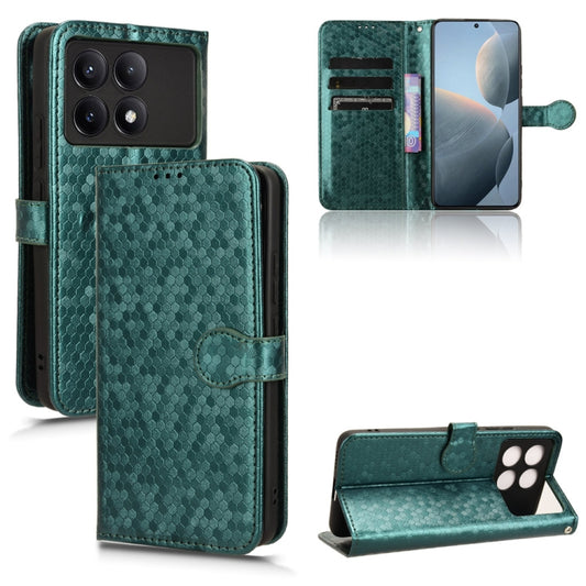 For Xiaomi Redmi K70 5G / K70 Pro 5G Honeycomb Dot Texture Leather Phone Case(Green) - K70 Pro Cases by PMC Jewellery | Online Shopping South Africa | PMC Jewellery | Buy Now Pay Later Mobicred