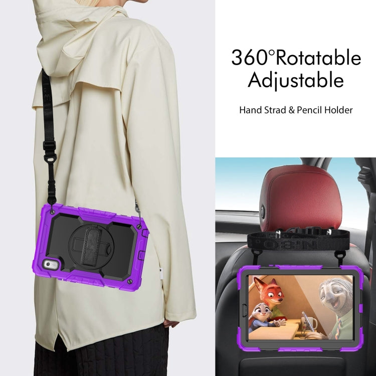 For Lenovo Tab M9 Silicone Hybrid PC Tablet Case with Shoulder Strap(Purple) - Lenovo by PMC TechLife | Online Shopping South Africa | PMC TechLife | Buy Now Pay Later Mobicred
