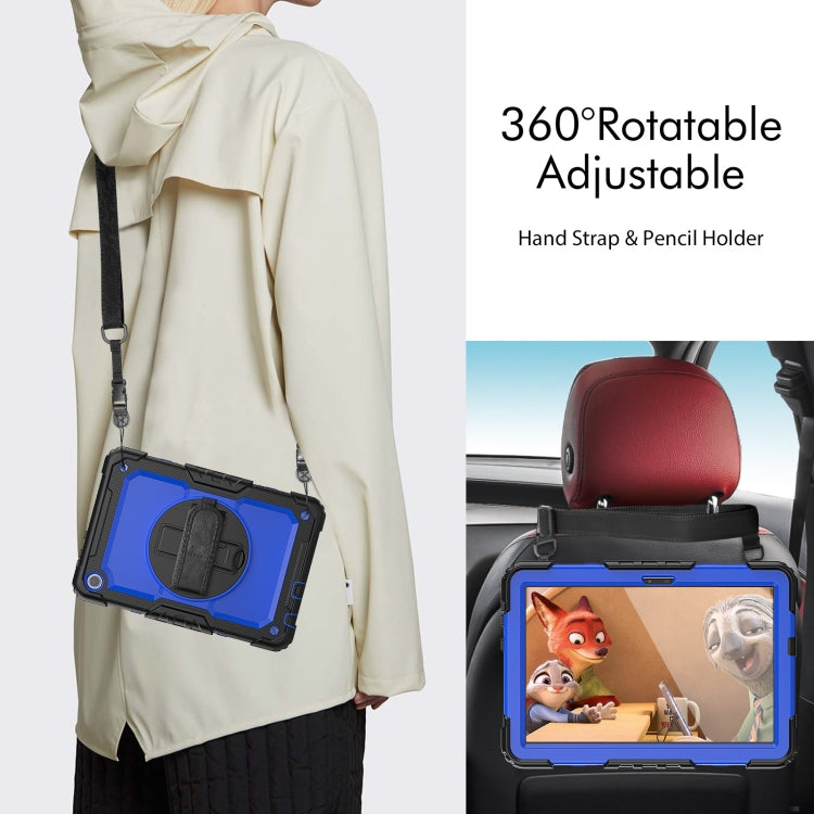 For Lenovo Tab M10 10.1 Gen 3rd Silicone Hybrid PC Tablet Case with Shoulder Strap(Blue PC) - Lenovo by PMC TechLife | Online Shopping South Africa | PMC TechLife | Buy Now Pay Later Mobicred
