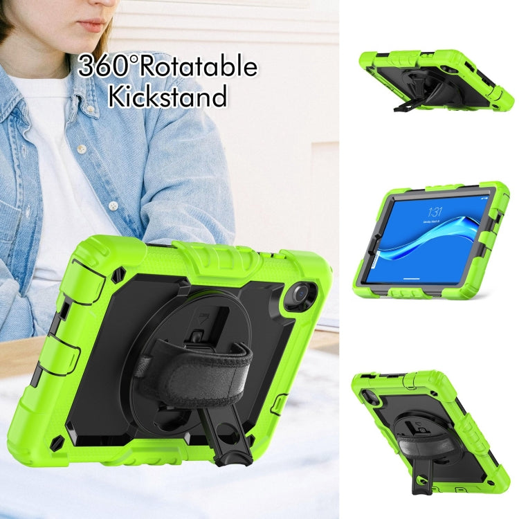 For Lenovo Tab M8 HD 2020/2019 Silicone Hybrid PC Tablet Case with Shoulder Strap(Yellow Green) - free shipping - PMC TechLife - Order now!