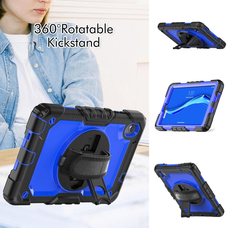For Lenovo Tab M8 HD 2020/2019 Silicone Hybrid PC Tablet Case with Shoulder Strap(Blue PC) - Lenovo by PMC TechLife | Online Shopping South Africa | PMC TechLife | Buy Now Pay Later Mobicred