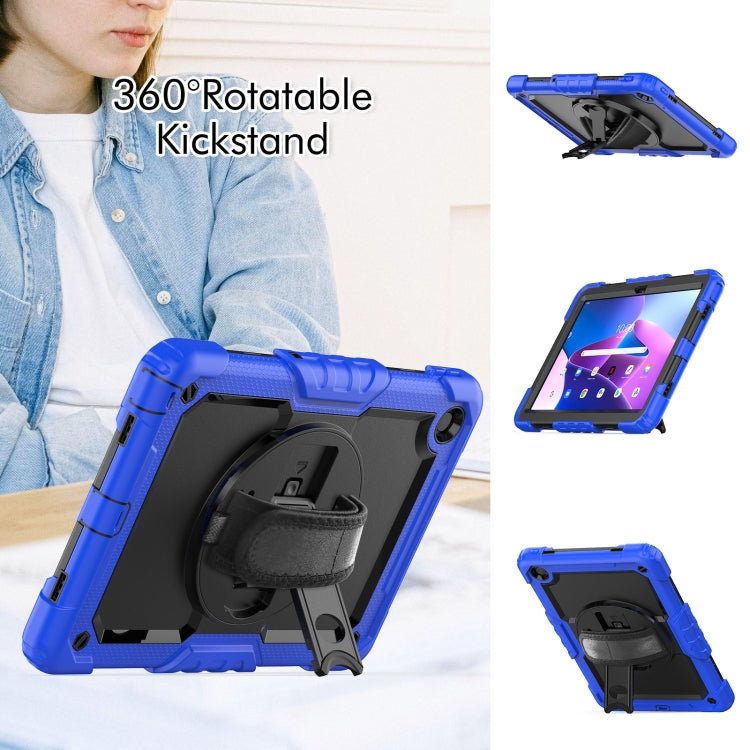 For Lenovo Tab M10 Plus 10.6 Gen 3rd Silicone Hybrid PC Tablet Case with Shoulder Strap(Blue) - Lenovo by PMC TechLife | Online Shopping South Africa | PMC TechLife | Buy Now Pay Later Mobicred