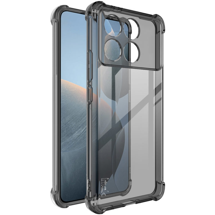 For Xiaomi Redmi K70 5G/K70 Pro 5G imak Shockproof Airbag TPU Phone Case(Transparent Black) - K70 Pro Cases by imak | Online Shopping South Africa | PMC Jewellery | Buy Now Pay Later Mobicred