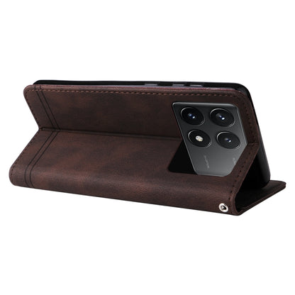 For Xiaomi Redmi K70 / K70 Pro Skin Feel Life Tree Metal Button Leather Phone Case(Brown) - K70 Pro Cases by PMC Jewellery | Online Shopping South Africa | PMC Jewellery | Buy Now Pay Later Mobicred