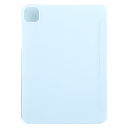 For iPad Air 11 2024 GEBEI 3-folding Holder Shockproof Flip Leather Tablet Case(Sky Blue) - iPad Air 11 2024 Cases by GEBEI | Online Shopping South Africa | PMC Jewellery | Buy Now Pay Later Mobicred