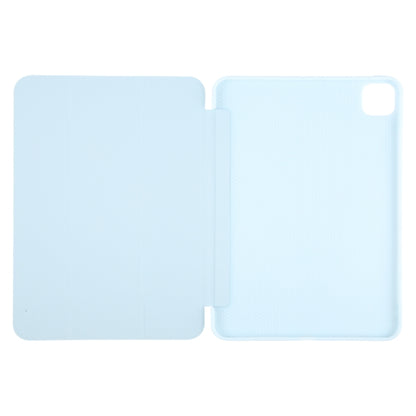 For iPad Air 11 2024 GEBEI 3-folding Holder Shockproof Flip Leather Tablet Case(Sky Blue) - iPad Air 11 2024 Cases by GEBEI | Online Shopping South Africa | PMC Jewellery | Buy Now Pay Later Mobicred