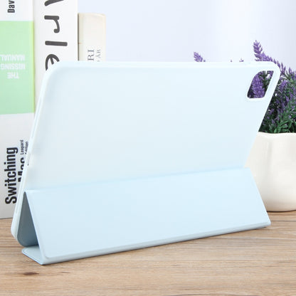 For iPad Pro 11 2024 GEBEI 3-folding Holder Shockproof Flip Leather Tablet Case(Sky Blue) - iPad Pro 11 2024 Cases by GEBEI | Online Shopping South Africa | PMC Jewellery | Buy Now Pay Later Mobicred