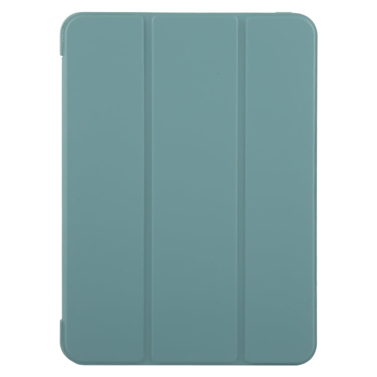 For iPad Pro 11 2024 GEBEI 3-folding Holder Shockproof Flip Leather Tablet Case(Dark Green) - iPad Pro 11 2024 Cases by GEBEI | Online Shopping South Africa | PMC Jewellery | Buy Now Pay Later Mobicred