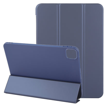 For iPad Air 13 2024 GEBEI 3-folding Holder Shockproof Flip Leather Tablet Case(Dark Blue) - iPad Air 13 2024 Cases by GEBEI | Online Shopping South Africa | PMC Jewellery | Buy Now Pay Later Mobicred