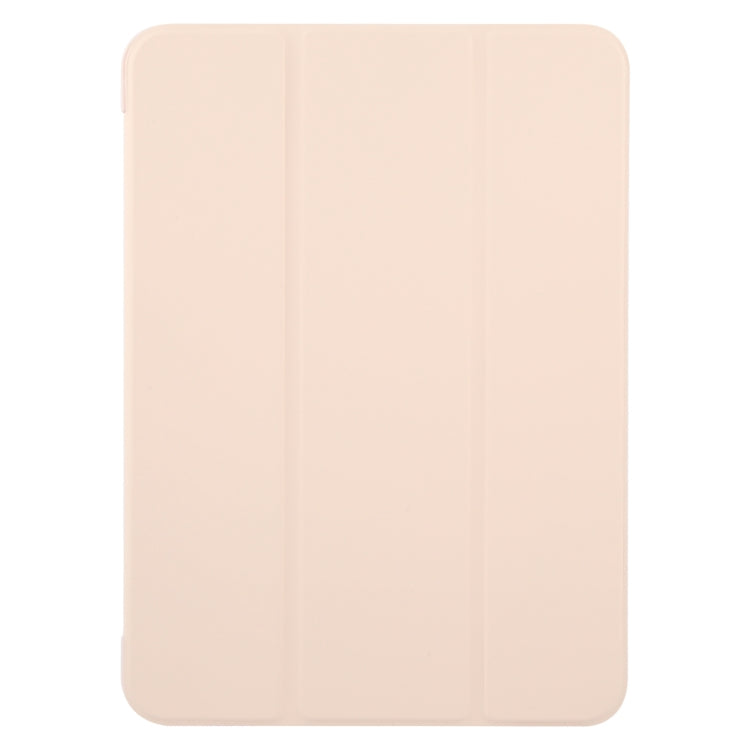 For iPad Air 13 2024 GEBEI 3-folding Holder Shockproof Flip Leather Tablet Case(Pink) - iPad Air 13 2024 Cases by GEBEI | Online Shopping South Africa | PMC Jewellery | Buy Now Pay Later Mobicred