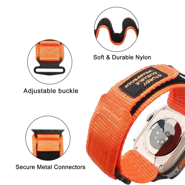 Nylon Two Section Watch Band For Apple Watch Ultra 2 49mm(Orange) - free shipping - PMC Jewellery - Order now!