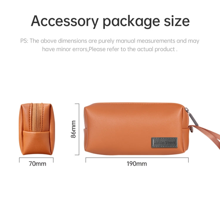Waterproof PU Leather Laptop Accessory Bag(Black) - Other by PMC TechLife | Online Shopping South Africa | PMC TechLife | Buy Now Pay Later Mobicred