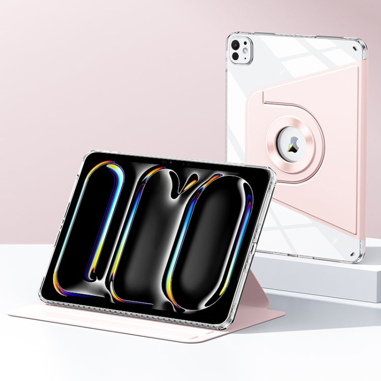 For iPad Pro 11 2024 Magnetic Split Leather Smart Tablet Case(Pink) - iPad Pro 11 2024 Cases by PMC TechLife | Online Shopping South Africa | PMC TechLife | Buy Now Pay Later Mobicred