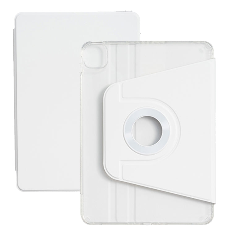 For iPad Pro 11 2024 Magnetic Split Leather Smart Tablet Case(White) - iPad Pro 11 2024 Cases by PMC TechLife | Online Shopping South Africa | PMC TechLife | Buy Now Pay Later Mobicred