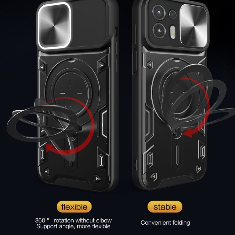 For Motorola Edge 20 Lite CD Texture Sliding Camshield Magnetic Holder Phone Case(Blue) - free shipping - PMC TechLife - Order now!
