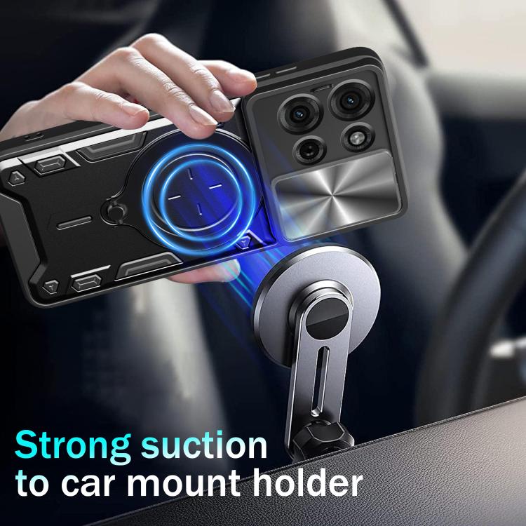 For Motorola Moto G75 5G CD Texture Sliding Camshield Magnetic Holder Phone Case(Blue) - free shipping - PMC TechLife - Order now!