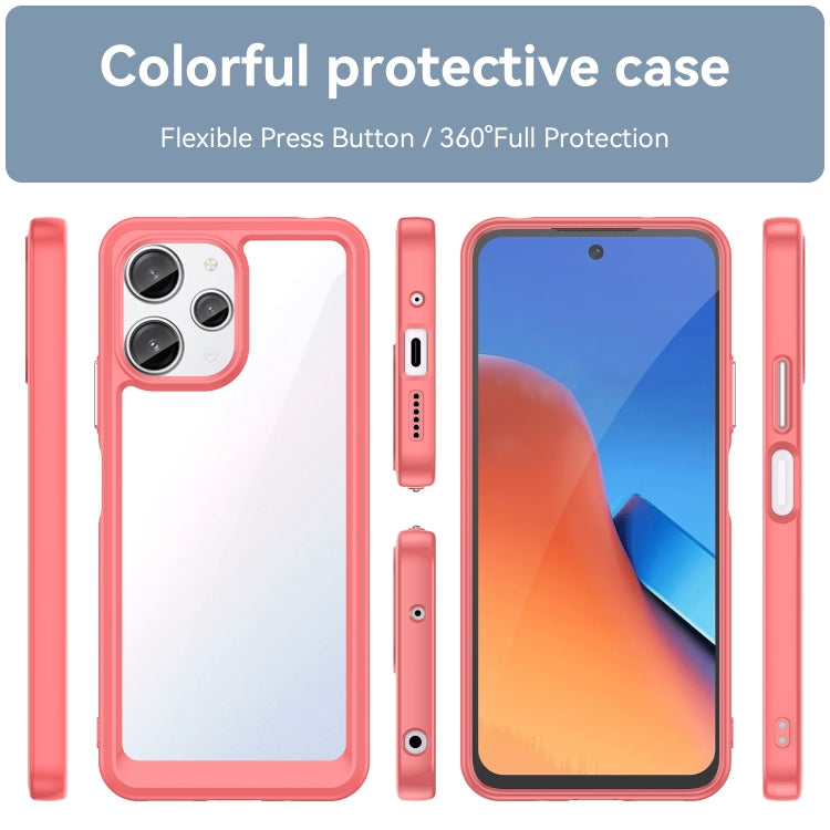 For Xiaomi Poco M6 Pro 5G Colorful Series Acrylic Hybrid TPU Phone Case(Red) - Xiaomi Cases by PMC Jewellery | Online Shopping South Africa | PMC Jewellery | Buy Now Pay Later Mobicred