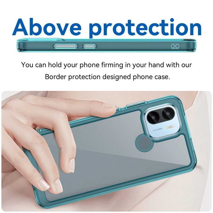 For Xiaomi Poco C50 Colorful Series Acrylic Hybrid TPU Phone Case(Transparent Blue) - Xiaomi Cases by PMC Jewellery | Online Shopping South Africa | PMC Jewellery | Buy Now Pay Later Mobicred