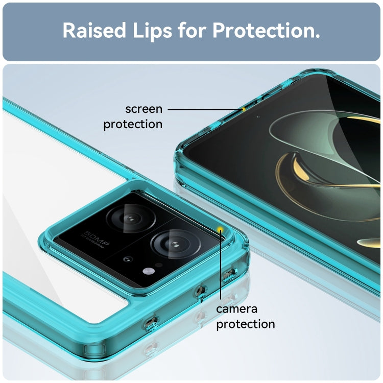 For Xiaomi 13T Colorful Series Acrylic Hybrid TPU Phone Case(Transparent Blue) - Xiaomi Cases by PMC Jewellery | Online Shopping South Africa | PMC Jewellery | Buy Now Pay Later Mobicred