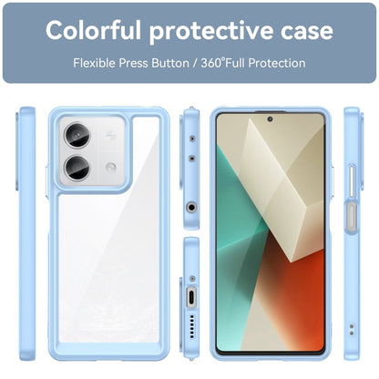 For Xiaomi Redmi Note 13 5G Colorful Series Acrylic Hybrid TPU Phone Case(Blue) - Note 13 Cases by PMC Jewellery | Online Shopping South Africa | PMC Jewellery | Buy Now Pay Later Mobicred