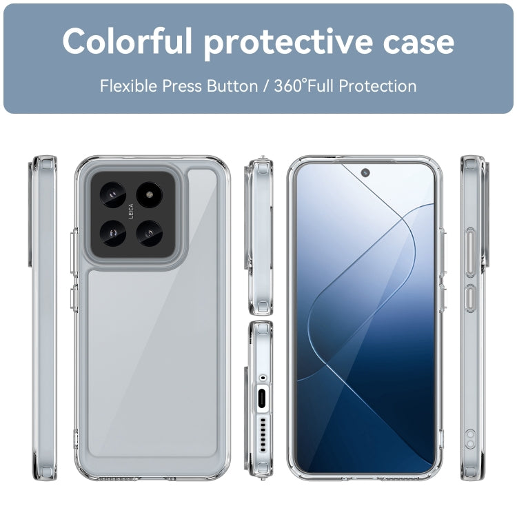 For Xiaomi 14 Pro Colorful Series Acrylic Hybrid TPU Phone Case(Transparent) - 14 Pro Cases by PMC Jewellery | Online Shopping South Africa | PMC Jewellery | Buy Now Pay Later Mobicred