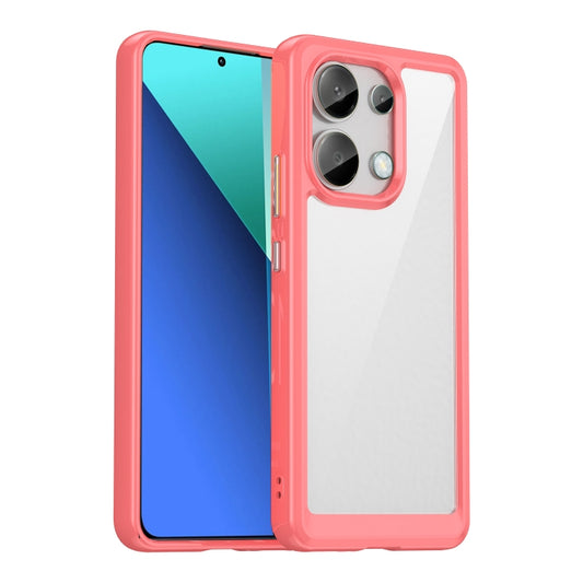 For Xiaomi Redmi Note 13 4G Global Colorful Series Acrylic Hybrid TPU Phone Case(Red) - Note 13 Cases by PMC Jewellery | Online Shopping South Africa | PMC Jewellery | Buy Now Pay Later Mobicred