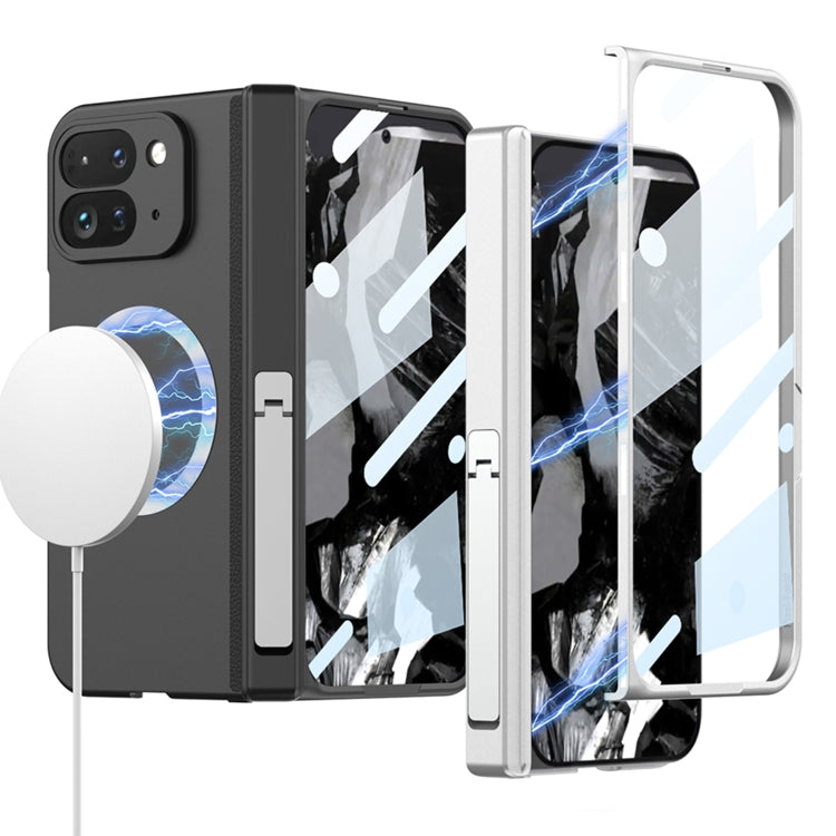 For Google Pixel 9 Pro Fold GKK Integrated Magsafe Fold Hinge Full Coverage Phone Case with Holder(Black) - free shipping - PMC Jewellery - Order now!