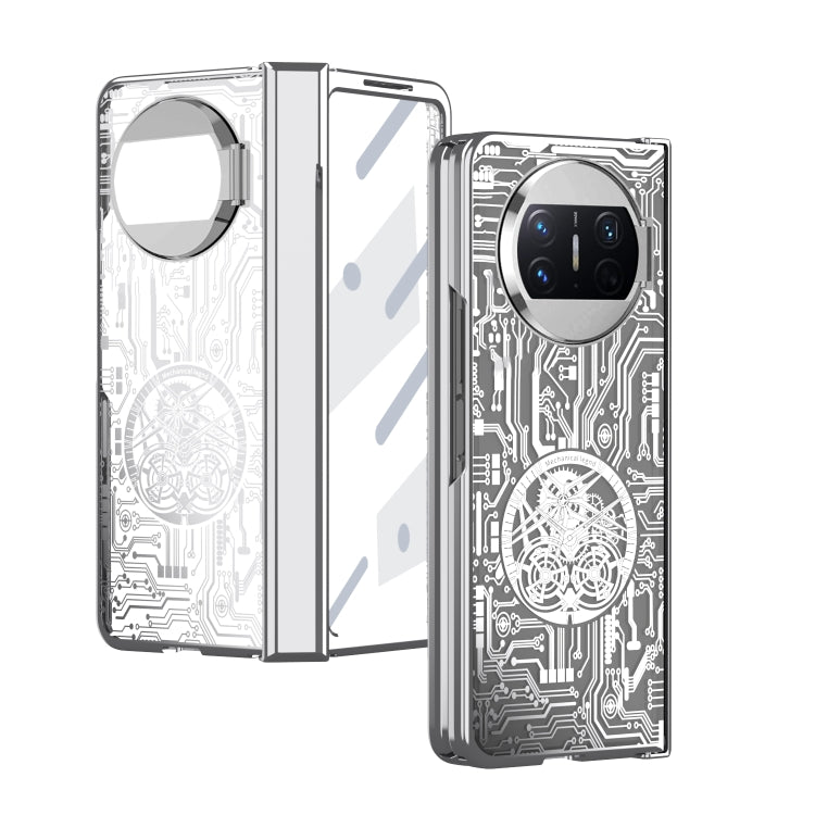 For Huawei Mate X3 Mechanical Legend Integrated Electroplating All-inclusive Phone Case(Silver) - Huawei Cases by PMC TechLife | Online Shopping South Africa | PMC TechLife | Buy Now Pay Later Mobicred