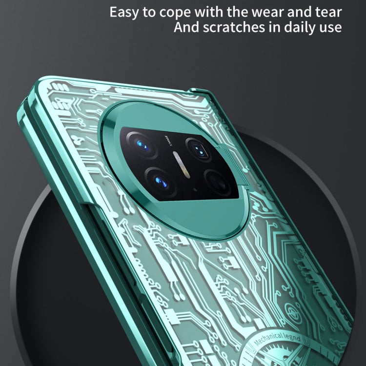 For Huawei Mate X3 Mechanical Legend Integrated Electroplating All-inclusive Phone Case(Purple) - Huawei Cases by PMC TechLife | Online Shopping South Africa | PMC TechLife | Buy Now Pay Later Mobicred